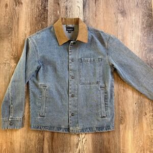 Jeremiah American Legacy Denim Jacket Men's Small Brown Corduroy Collar